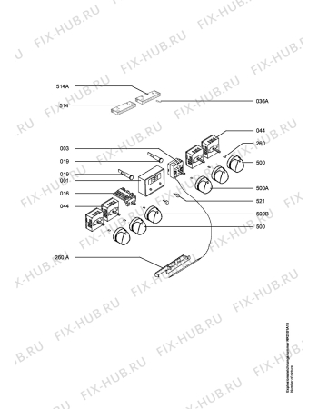 Взрыв-схема плиты (духовки) Rosenlew RA320AF ROSENLEW - Схема узла Functional parts 267